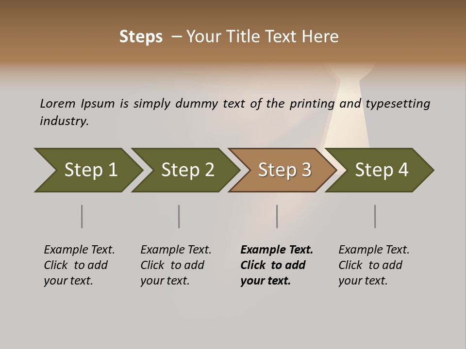 A Conceptual Keyhole And Rays - 3D Render PowerPoint Template