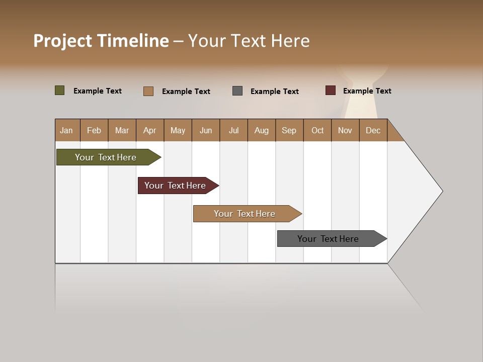 A Conceptual Keyhole And Rays - 3D Render PowerPoint Template