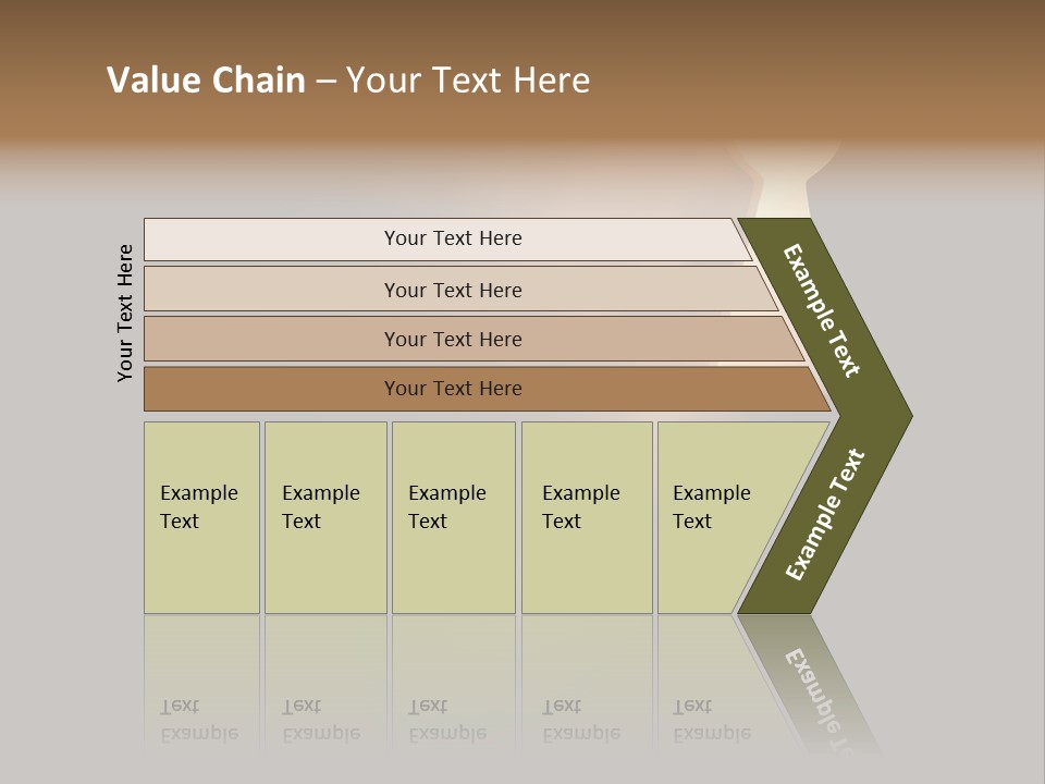 A Conceptual Keyhole And Rays - 3D Render PowerPoint Template