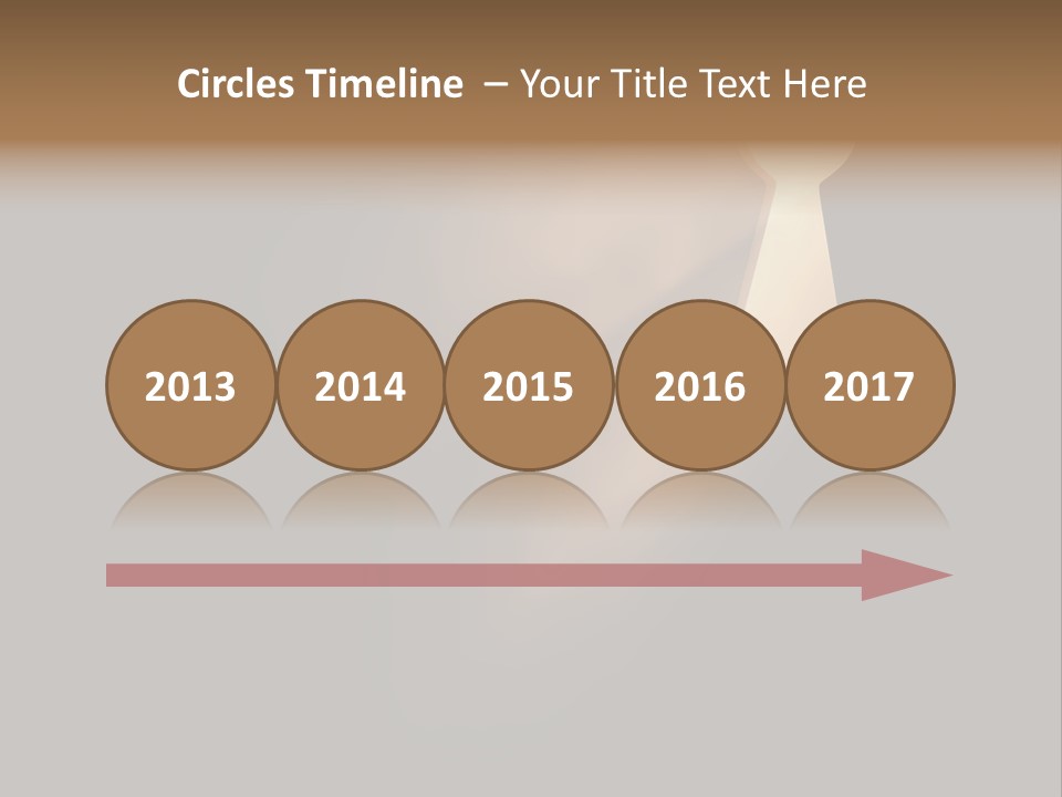 A Conceptual Keyhole And Rays - 3D Render PowerPoint Template