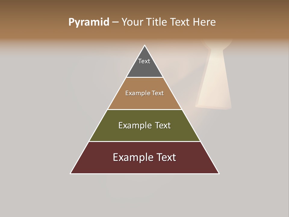 A Conceptual Keyhole And Rays - 3D Render PowerPoint Template