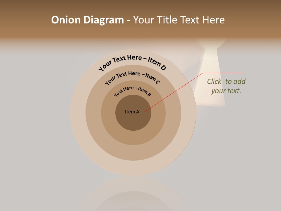 A Conceptual Keyhole And Rays - 3D Render PowerPoint Template