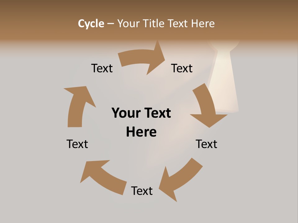 A Conceptual Keyhole And Rays - 3D Render PowerPoint Template
