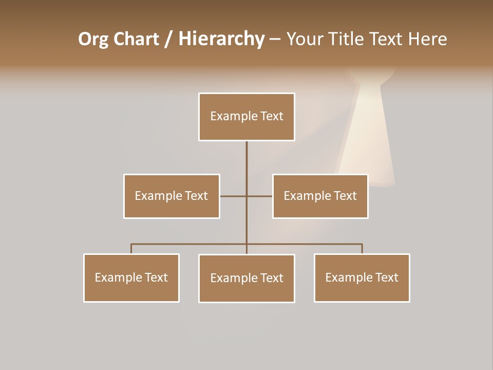 A Conceptual Keyhole And Rays - 3D Render PowerPoint Template
