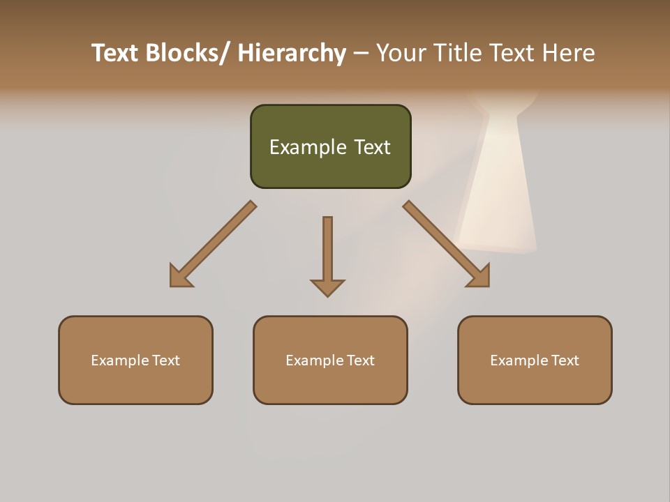 A Conceptual Keyhole And Rays - 3D Render PowerPoint Template