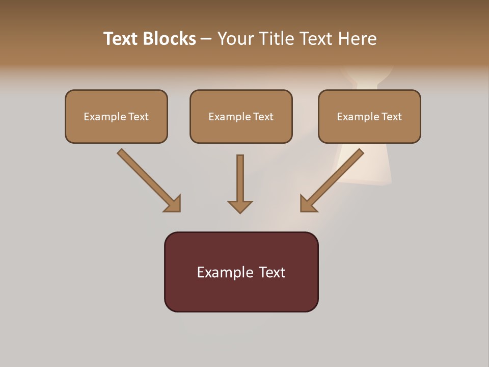 A Conceptual Keyhole And Rays - 3D Render PowerPoint Template