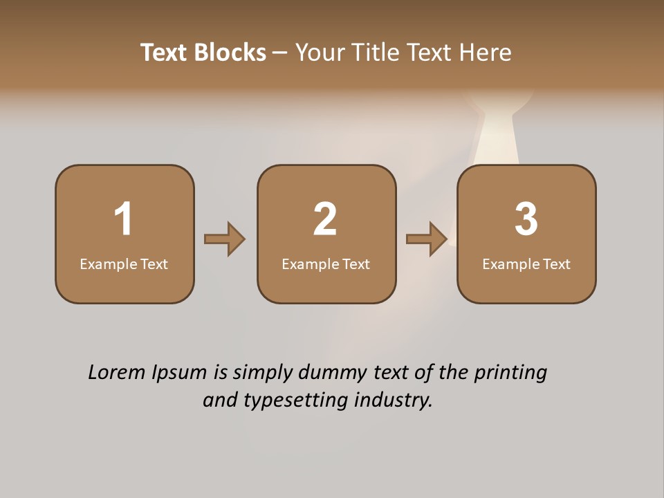 A Conceptual Keyhole And Rays - 3D Render PowerPoint Template