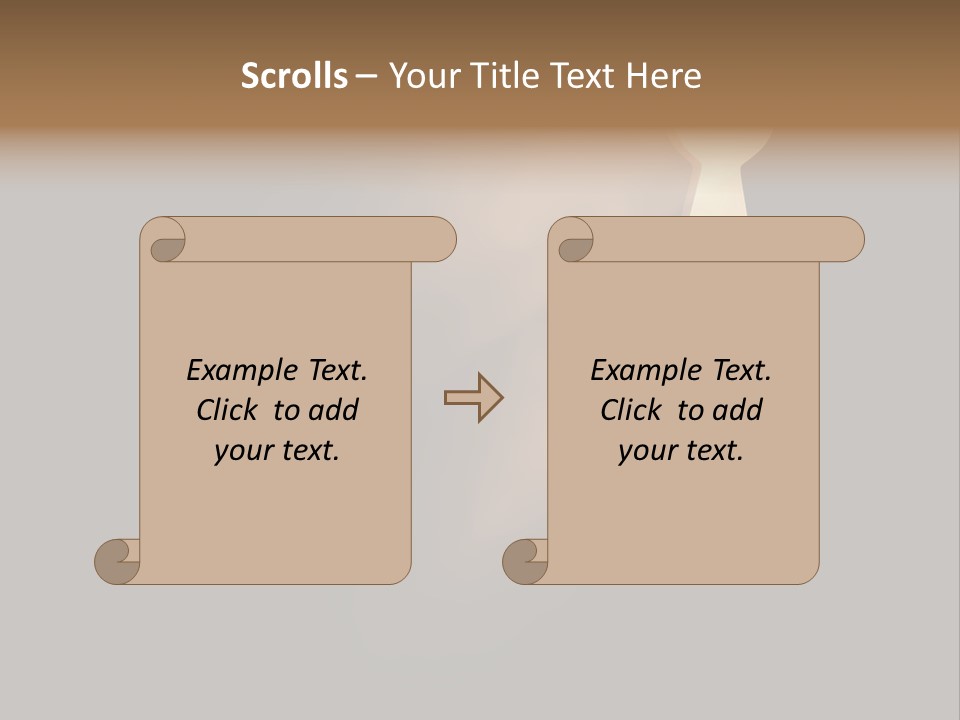 A Conceptual Keyhole And Rays - 3D Render PowerPoint Template