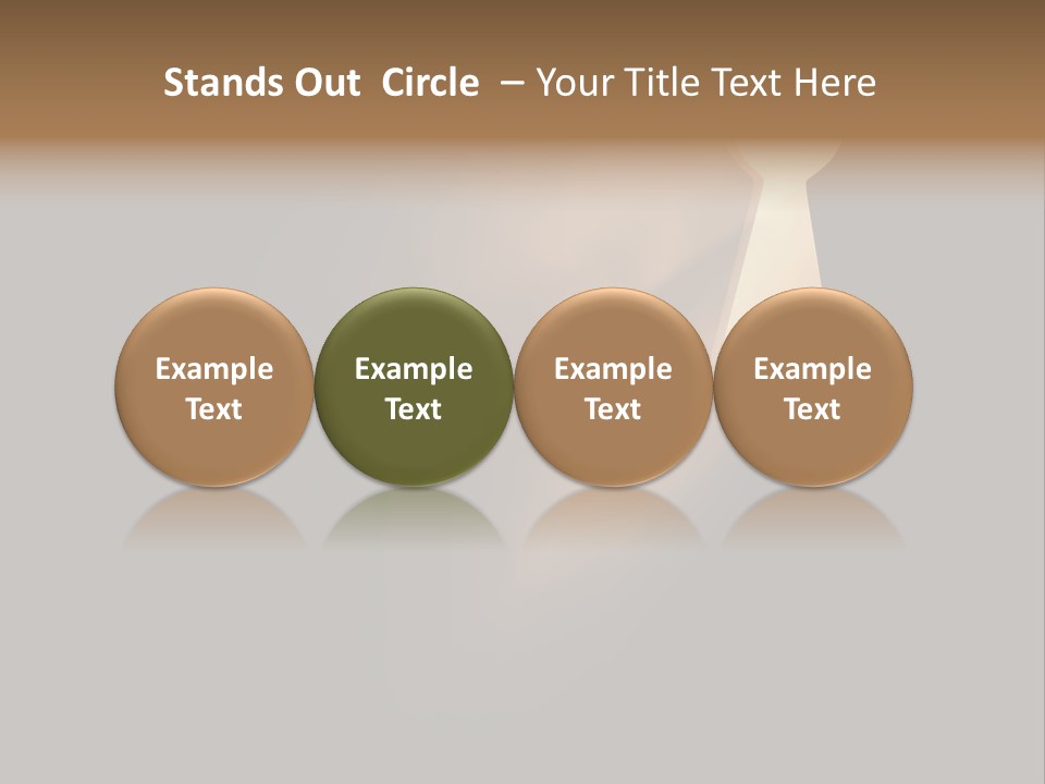 A Conceptual Keyhole And Rays - 3D Render PowerPoint Template