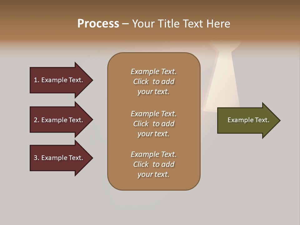 A Conceptual Keyhole And Rays - 3D Render PowerPoint Template