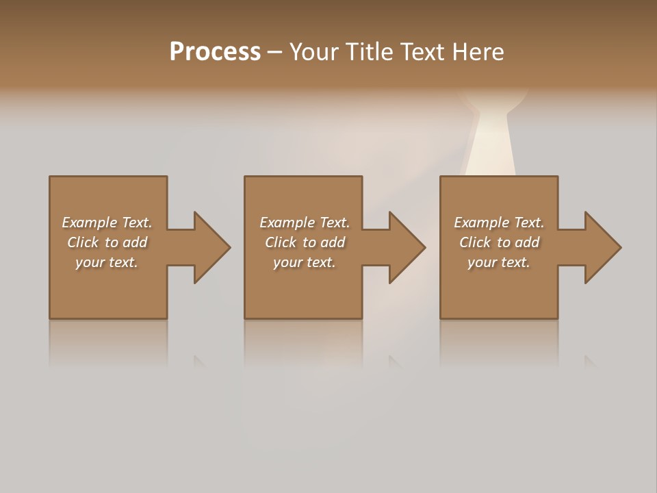 A Conceptual Keyhole And Rays - 3D Render PowerPoint Template