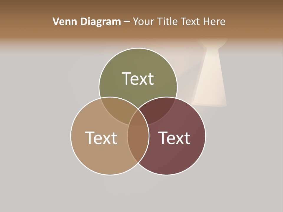 A Conceptual Keyhole And Rays - 3D Render PowerPoint Template