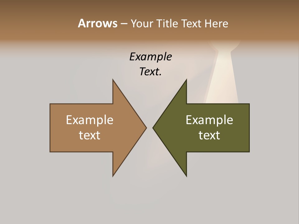 A Conceptual Keyhole And Rays - 3D Render PowerPoint Template