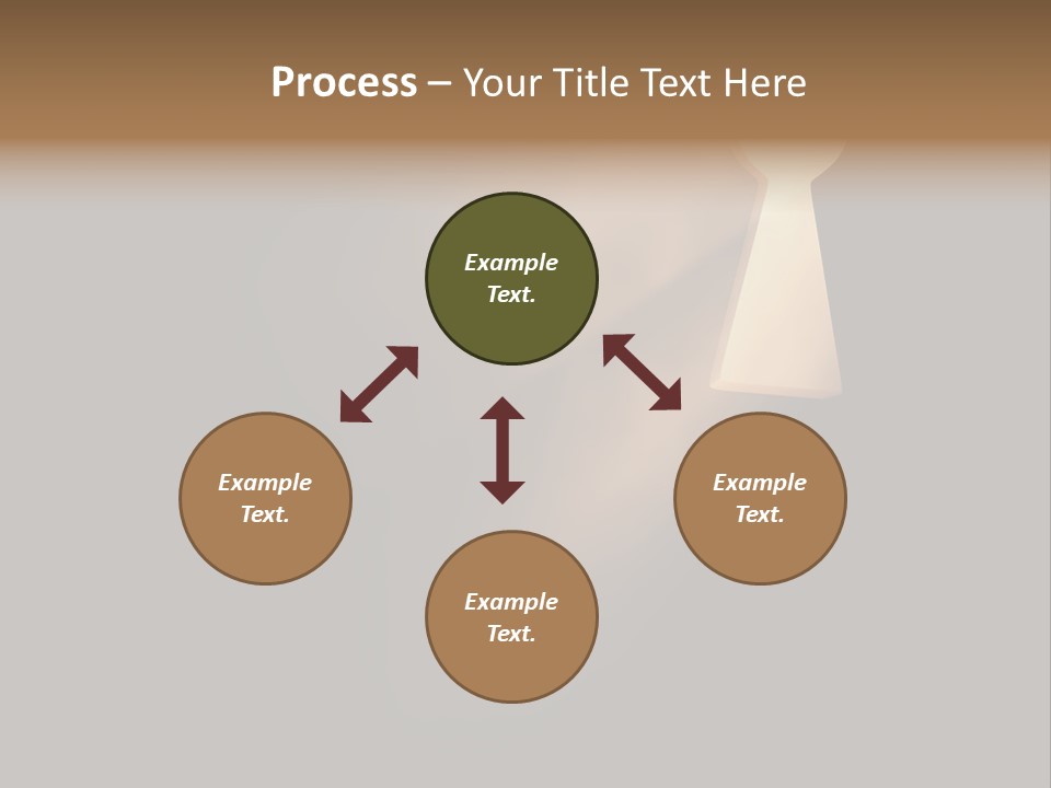 A Conceptual Keyhole And Rays - 3D Render PowerPoint Template