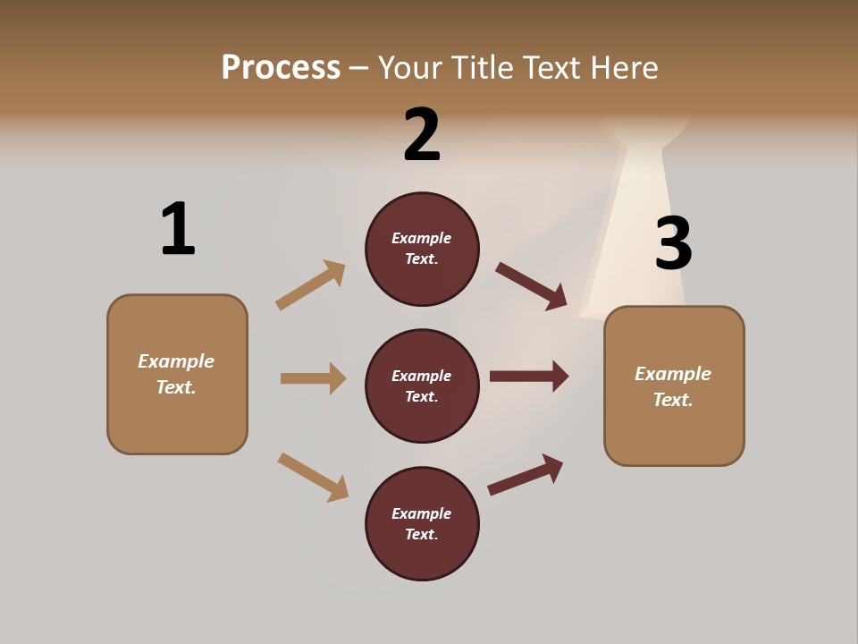 A Conceptual Keyhole And Rays - 3D Render PowerPoint Template