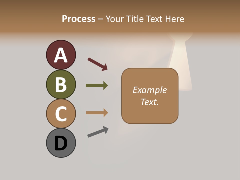 A Conceptual Keyhole And Rays - 3D Render PowerPoint Template