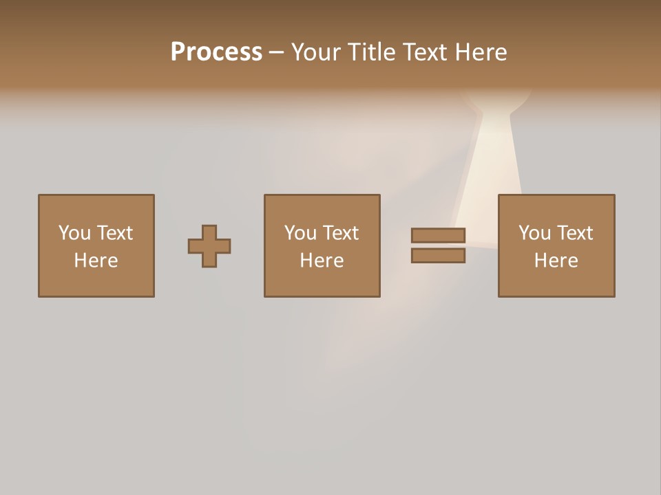 A Conceptual Keyhole And Rays - 3D Render PowerPoint Template