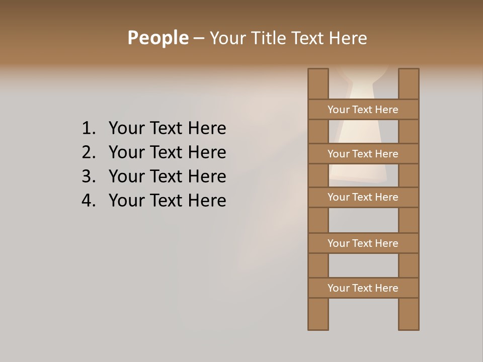 A Conceptual Keyhole And Rays - 3D Render PowerPoint Template