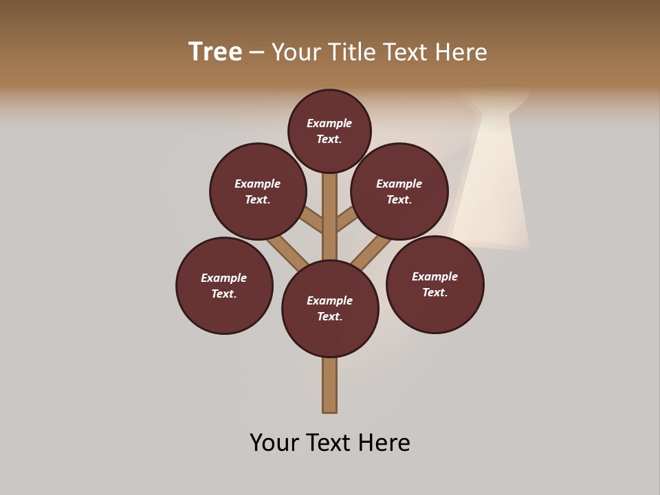 A Conceptual Keyhole And Rays - 3D Render PowerPoint Template