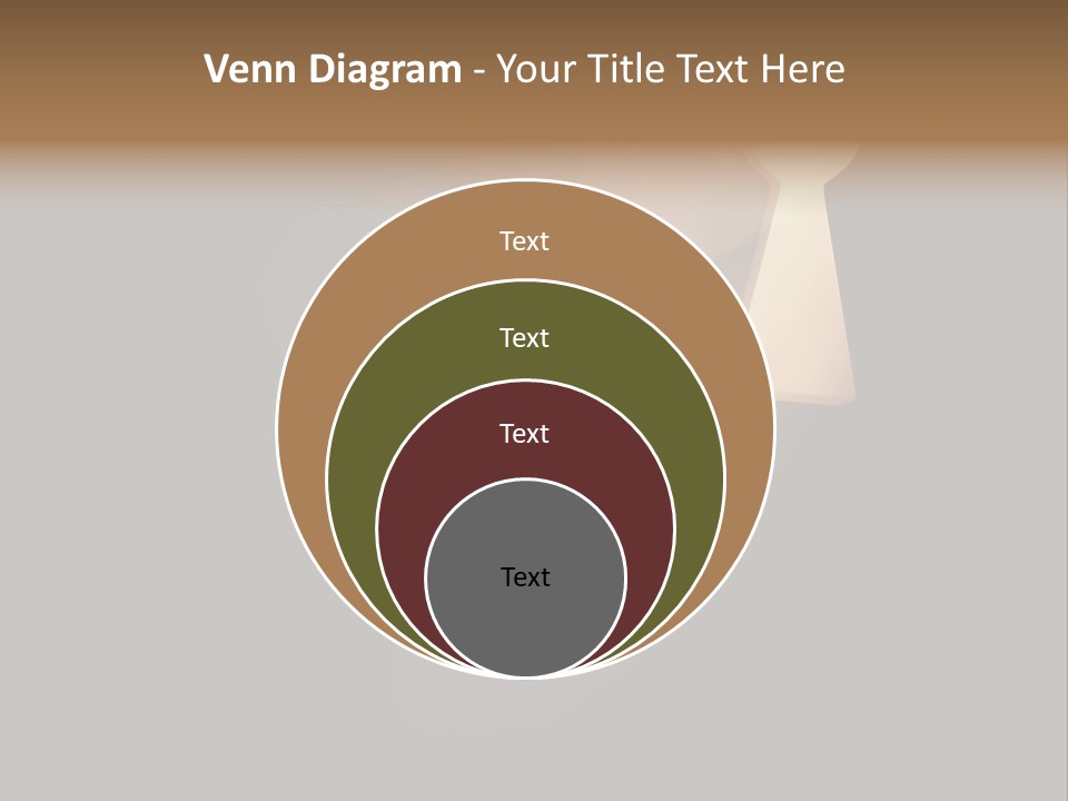 A Conceptual Keyhole And Rays - 3D Render PowerPoint Template