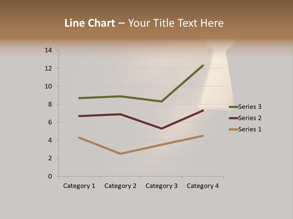 A Conceptual Keyhole And Rays - 3D Render PowerPoint Template