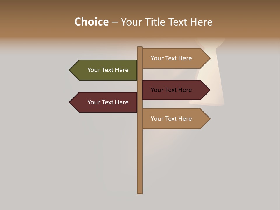A Conceptual Keyhole And Rays - 3D Render PowerPoint Template