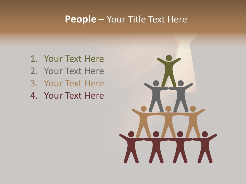 A Conceptual Keyhole And Rays - 3D Render PowerPoint Template