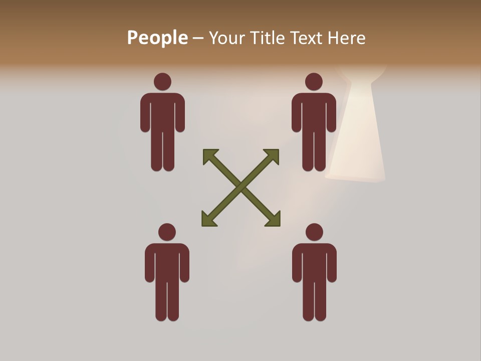 A Conceptual Keyhole And Rays - 3D Render PowerPoint Template