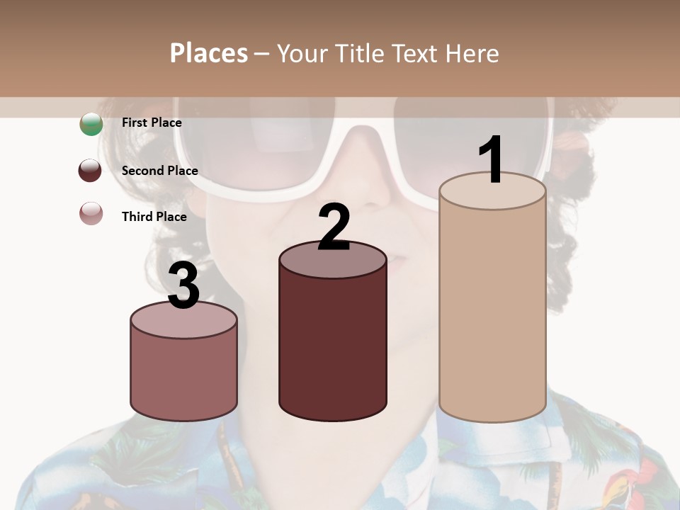 A Young Boy Wearing A Hat And Sunglasses PowerPoint Template