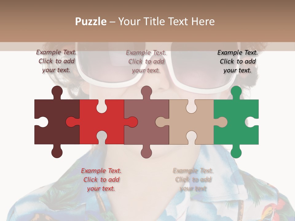 A Young Boy Wearing A Hat And Sunglasses PowerPoint Template