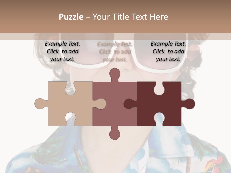 A Young Boy Wearing A Hat And Sunglasses PowerPoint Template