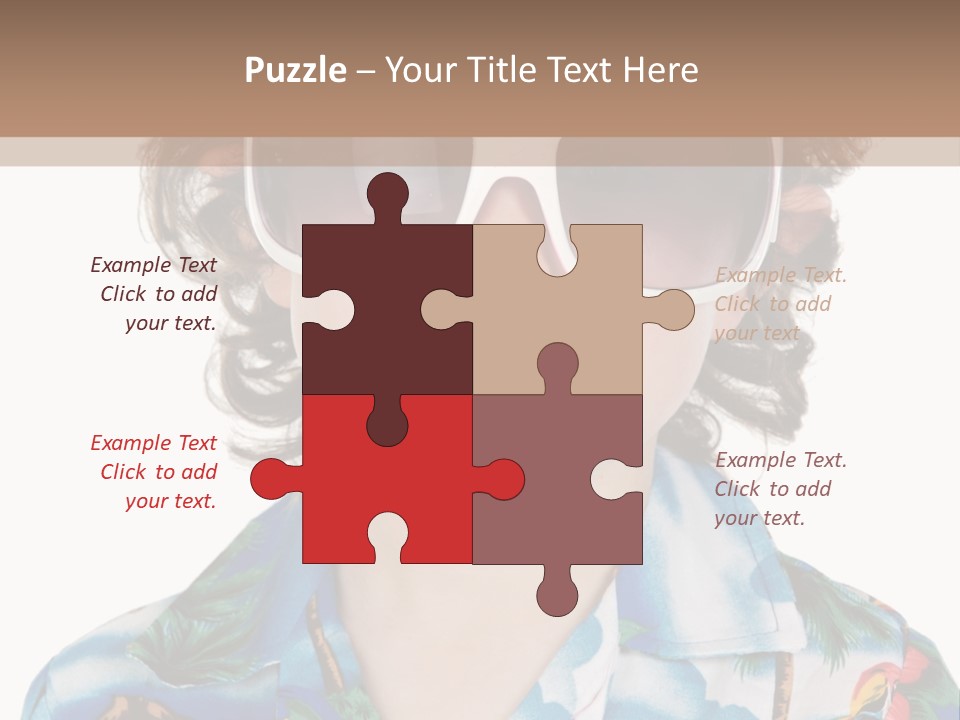 A Young Boy Wearing A Hat And Sunglasses PowerPoint Template