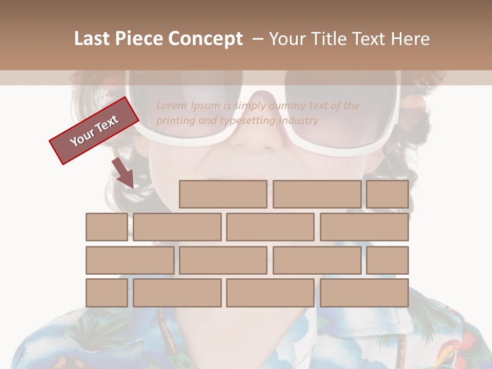 A Young Boy Wearing A Hat And Sunglasses PowerPoint Template