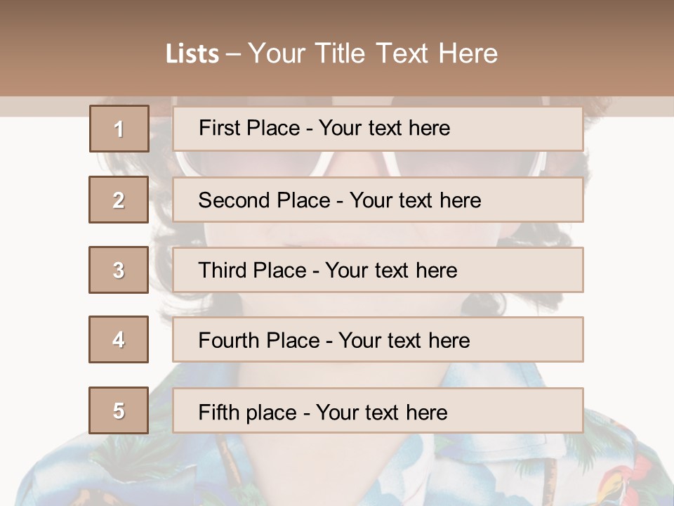 A Young Boy Wearing A Hat And Sunglasses PowerPoint Template