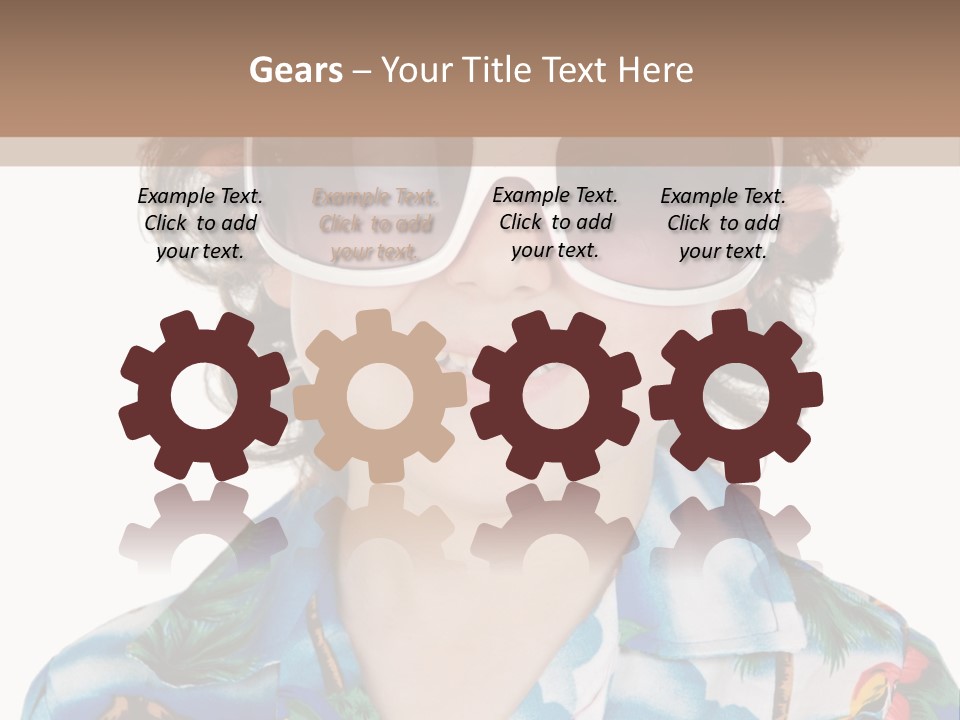 A Young Boy Wearing A Hat And Sunglasses PowerPoint Template