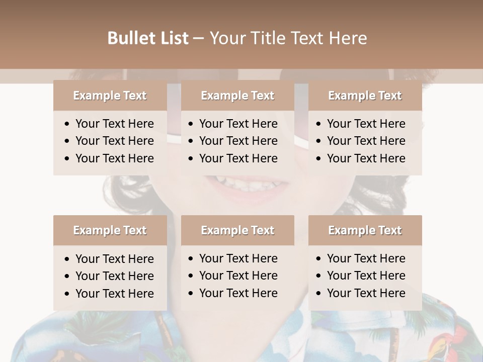 A Young Boy Wearing A Hat And Sunglasses PowerPoint Template