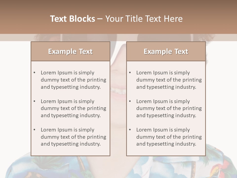 A Young Boy Wearing A Hat And Sunglasses PowerPoint Template