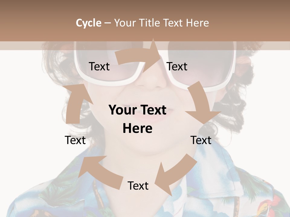 A Young Boy Wearing A Hat And Sunglasses PowerPoint Template