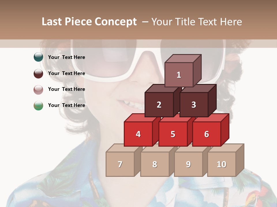 A Young Boy Wearing A Hat And Sunglasses PowerPoint Template