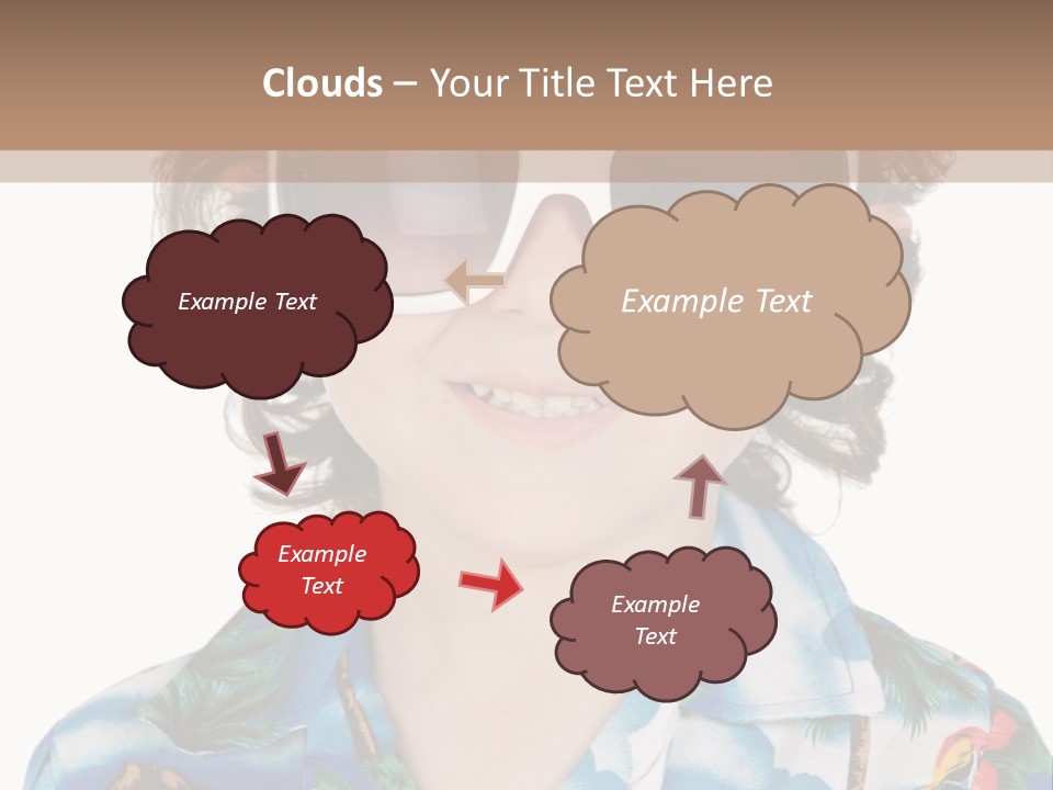 A Young Boy Wearing A Hat And Sunglasses PowerPoint Template