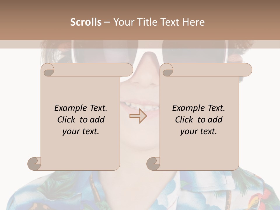 A Young Boy Wearing A Hat And Sunglasses PowerPoint Template