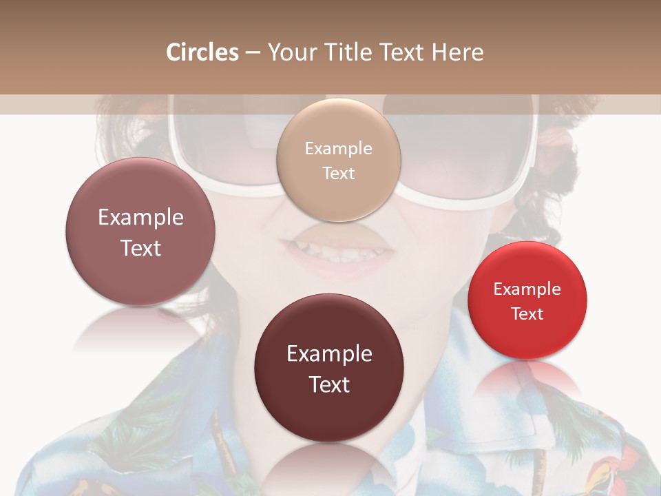 A Young Boy Wearing A Hat And Sunglasses PowerPoint Template