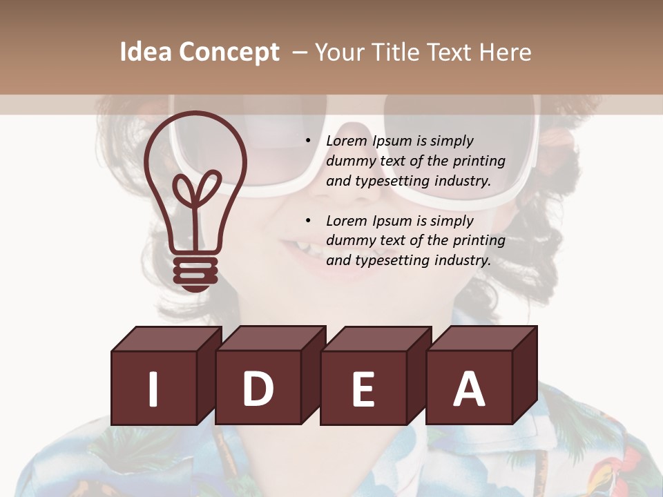 A Young Boy Wearing A Hat And Sunglasses PowerPoint Template