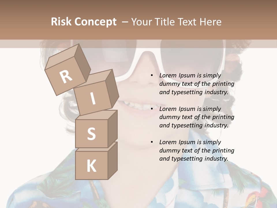 A Young Boy Wearing A Hat And Sunglasses PowerPoint Template