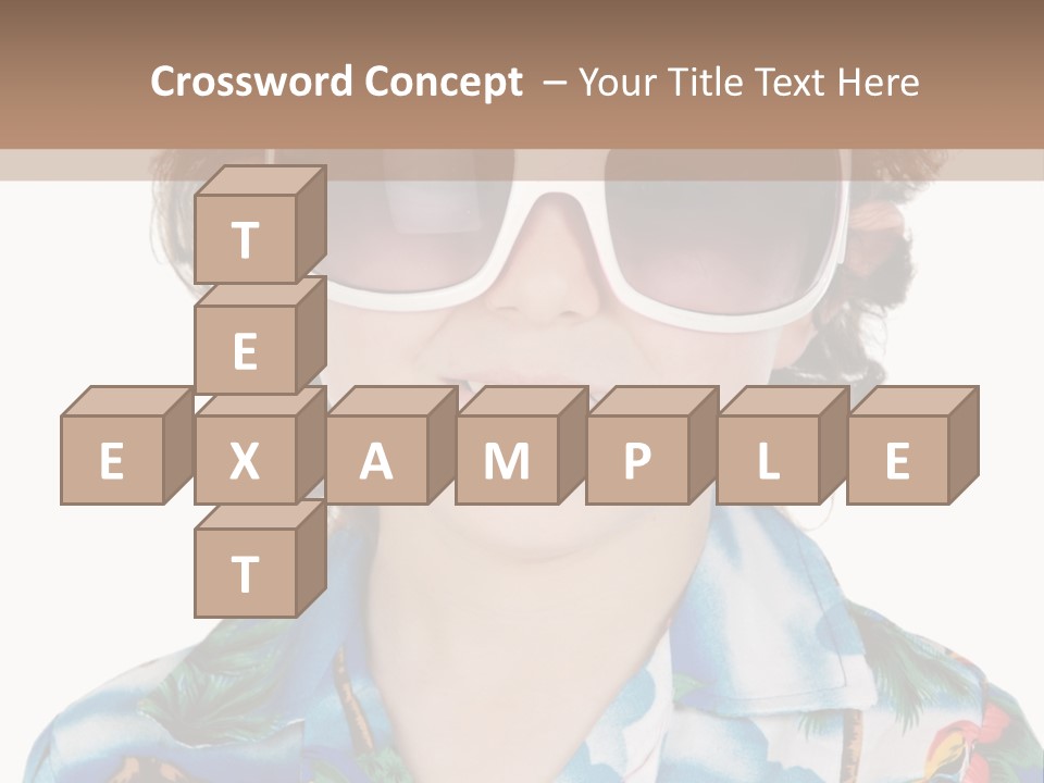 A Young Boy Wearing A Hat And Sunglasses PowerPoint Template