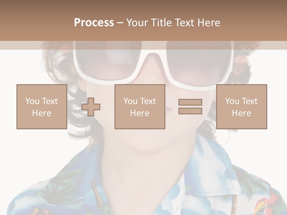 A Young Boy Wearing A Hat And Sunglasses PowerPoint Template