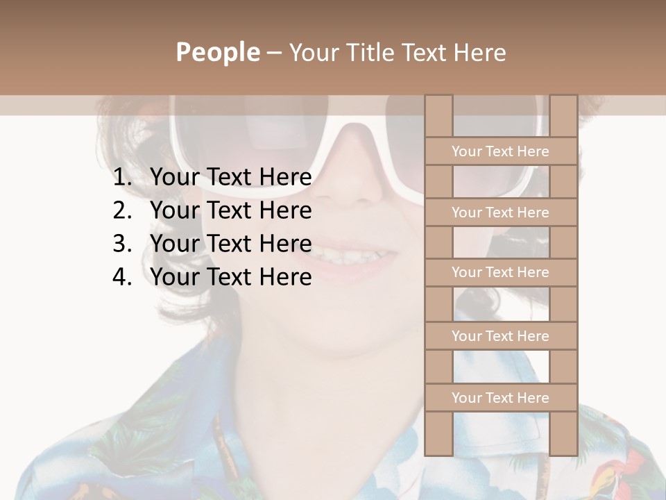 A Young Boy Wearing A Hat And Sunglasses PowerPoint Template