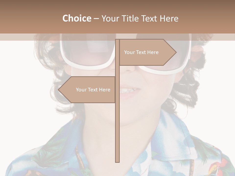 A Young Boy Wearing A Hat And Sunglasses PowerPoint Template