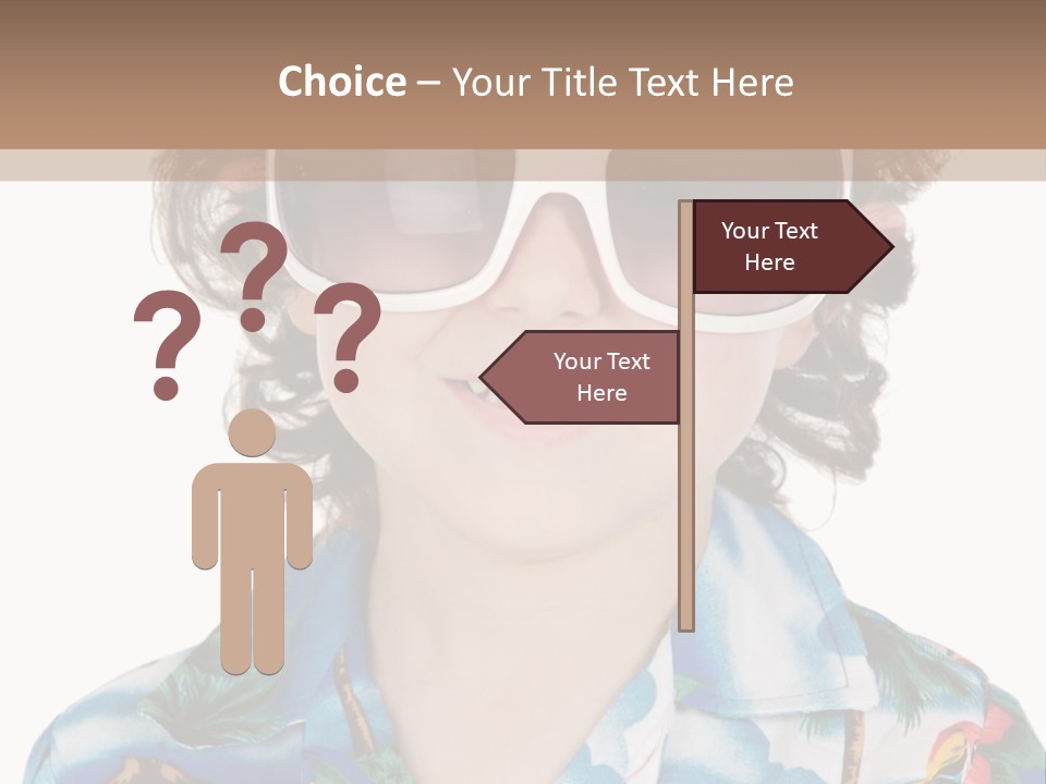 A Young Boy Wearing A Hat And Sunglasses PowerPoint Template