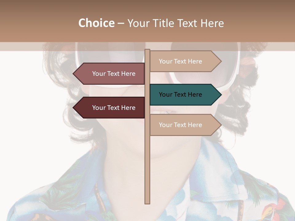 A Young Boy Wearing A Hat And Sunglasses PowerPoint Template